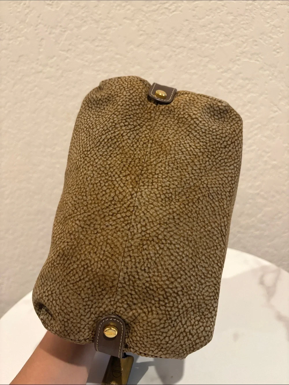 Borbonese Vintage Redwall Handbag made in Italy